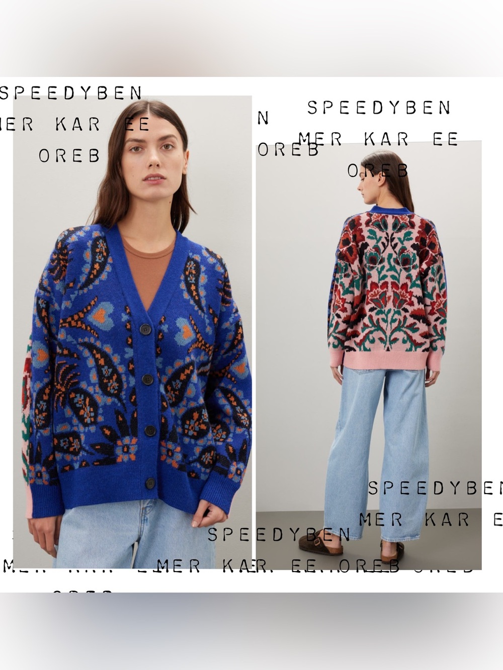 Farm Rio Toucans Scarf Print Cardigan Sweater Small - Picture 4 of 13